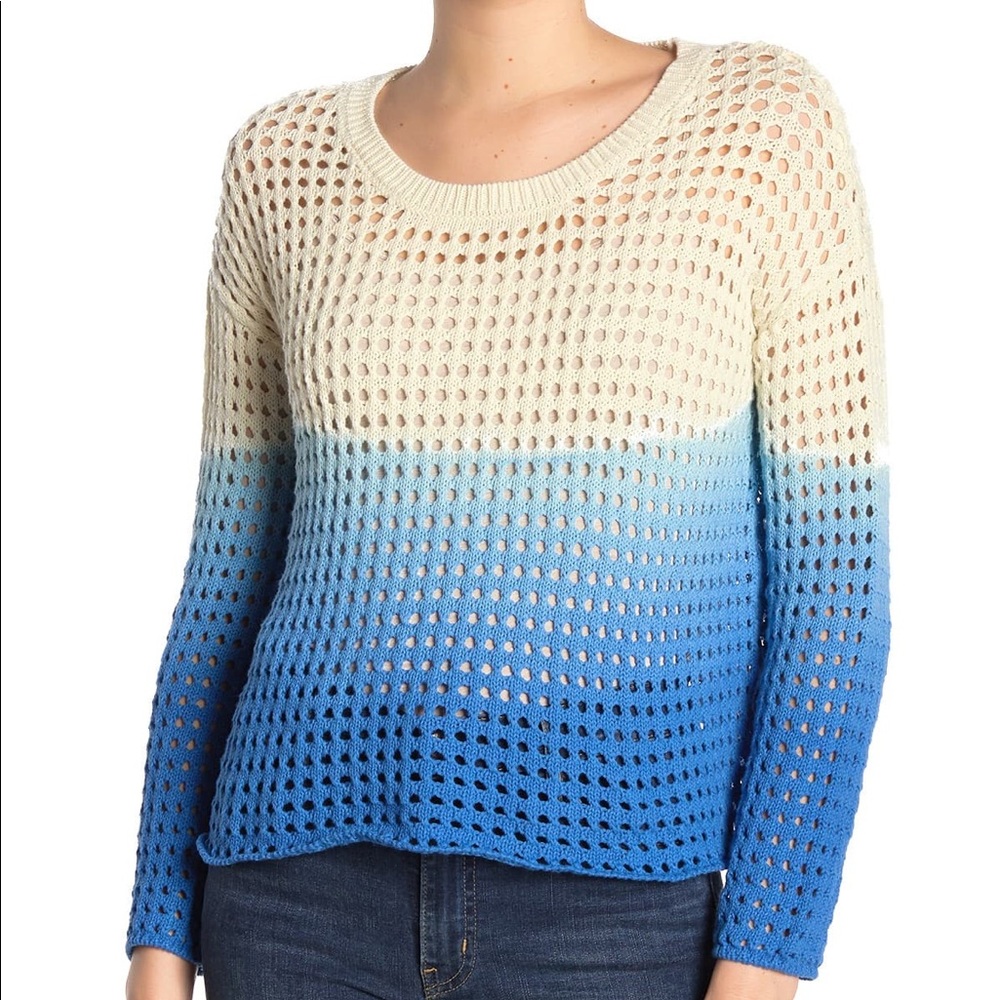 NWT Good Luck Gem Blue Ombré Sweater